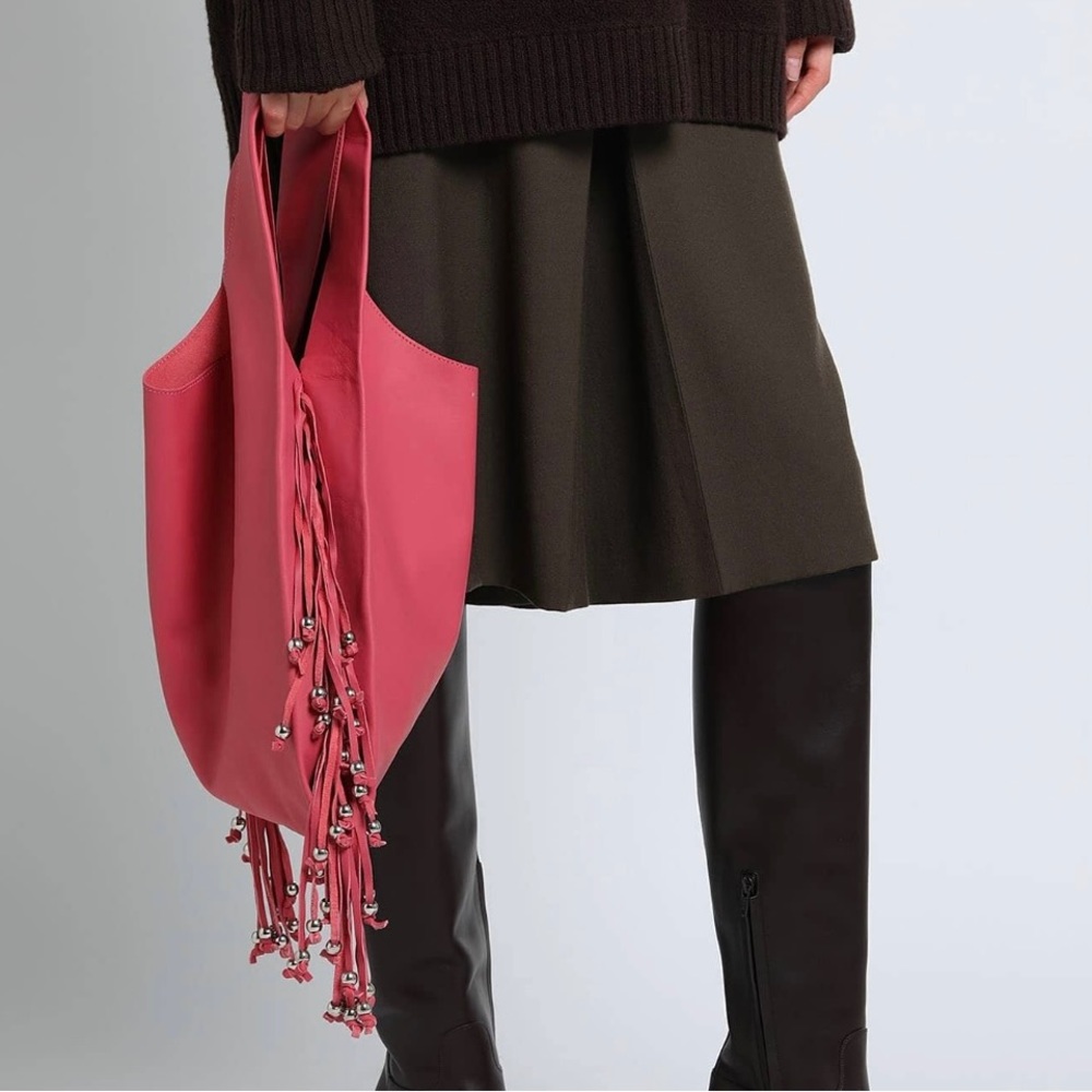 Frankie Morello pink leather handbag BNWT - Picture 2 of 3